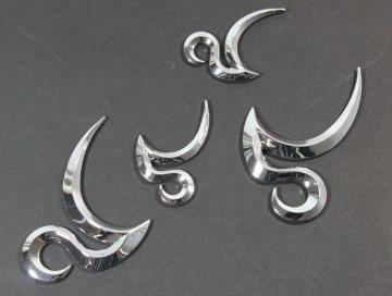 カスタムエンブレムtype2カーヴタイプクロムメッキ