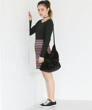新品☆ナイスクラップ*ベロアフリルショルダーバッグ