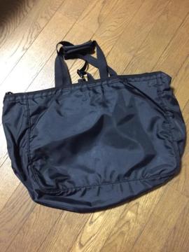 男女兼用 大きいサイズ ナイロンバッグ 黒