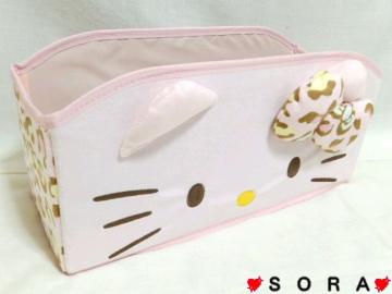 【キティ】可愛い♪折りたたみ収納OK スリッパラック