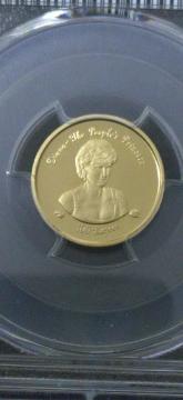 1998年 セーシェル諸島 ダイアナ100ルピー金貨弊 PCGS最高鑑定品【稀少品】
