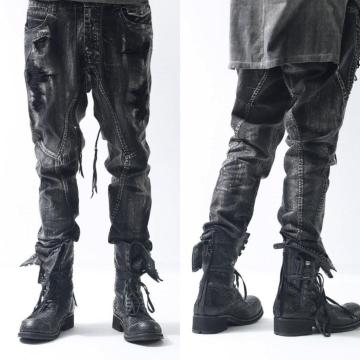 ViKMRiiPCotton Spandex Discharged Crush Pants 3