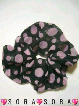 髪留め飾り.ブレスに♪水玉/ドット シュシュ
