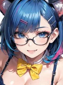 470 AI Girls オリジナル ネコミミ美少女 セクシー アート A4ポスター 高画質、光沢紙 ※3落札毎に+1枚サービス