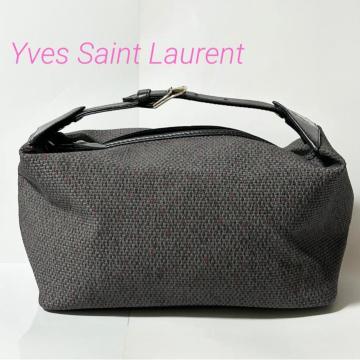 Yves Saint-Laurent �C���E�T�����[�����@PVC �J�[�t ���U�[ �n���h �o�b�O �u���b�N �O���[
