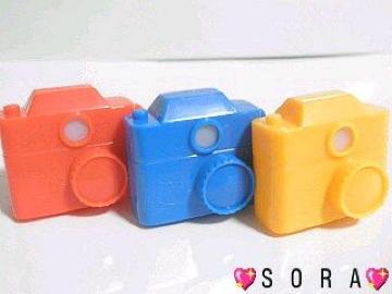 【キティ】可愛い♪画像コマ送り6種類 ミニチュアミニカメラ ブルー