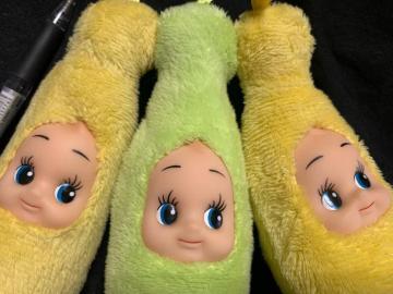可愛 たらこキューピー バナナ人形マスコットキーホルダー 3本  送料無料