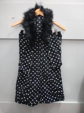RE  DARK☆2ピースドット柄ベアロンパース