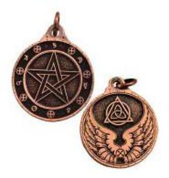 AzureGreen Pentagram copper Talisman_̕ی