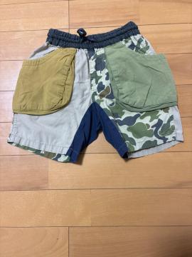 OCEAN & GROUND �L�b�Y �J���t�� �p�b�`���[�N �V���[�g�p���c �n�[�t�p���c �T�C�Y100