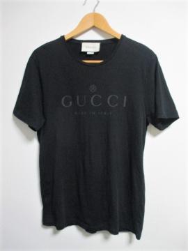 ☆GUCCI グッチ プリント ロゴ Tシャツ 半袖/メンズ/L☆ブラック☆国内正規品