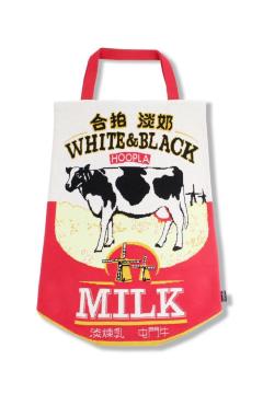 `@hoopla XL White&Black Milk Tote@剻ۑ܁@Ȕz~Ng[gobO@
