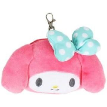 《New》マイメロディ★リール付き・ぬいぐるみ風*パスケース(ファスナーポーチ付)