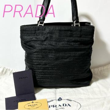 ���i PRADA �v���_ �n���h�o�b�O �i�C���� �u���b�N