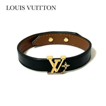 LOUIS VUITTON ���B�g�� �u���X�� LV �A�C�R�j�b�N �u���X���b�g