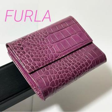 FURLA �t���� �N���R�_�C���^�������U�[ �O�܂� ���z �E�H���b�g �D���� ���K���� �J�[�h���� �p�[�v��