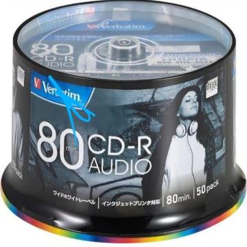 �o�[�x�C�^���W���p��(Verbatim Japan) ���y�p CD-R 80�� 50�� �z���C�g�v�����^�u�� 48�{��