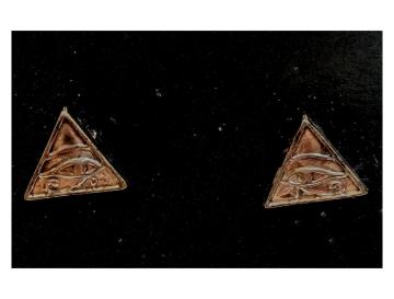 AzureGreen: Eye of Horus Pyramid Earri..