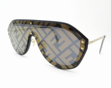 FENDI �t�F���f�B FF M0039/G/S �t�@�r�����X �e�B�A�h���b�v �T���O���X �u���E����USED���y���������z