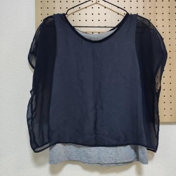 美品☆GU レディース 重ね着風 トップス М