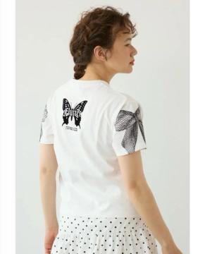 ���f�I�N���E���Y�� Ribon�~Butterfly TEE�i�I�t�z���C�gM�j