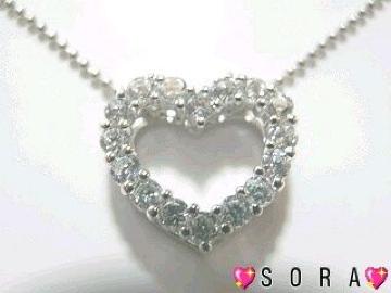 【SILVER 925刻印入】オープンハートネックレス U