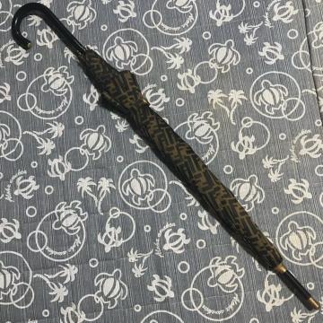 正規品 ヴィンテージ フェンディ 総ズッカ柄 アンブレラ 長傘 ブラウン