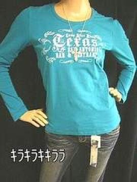 《New》カッコイイ★両面英字プリ*ロンTee<エメラルドグリーンL>