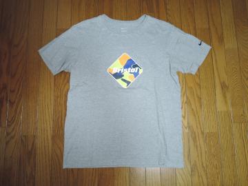 F.C.Real Bristol ブリストル × NIKE CAMOUFLAGE LOGO TEEカモフラ迷彩柄ロゴTシャツS灰