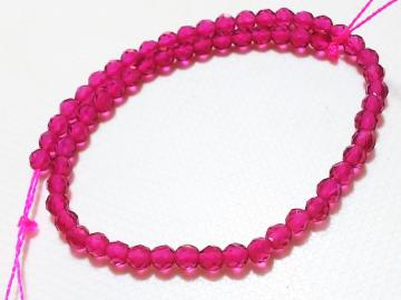 天然石★レッドスピネル 3mm 64面カット 半連