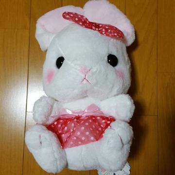 新品〓ぽてうさ ろっぴー★ぬいぐるみ♪ホワイト☆