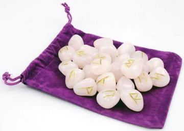 AzureGreen Rose Quartz Rune Set [YNH[c