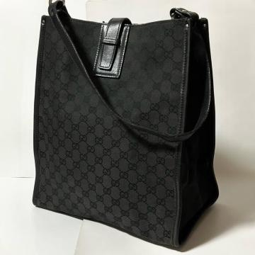 GUCCI �O�b�` GG�L�����o�X ���U�[ �V�����_�[�o�b�O ���|�� �u���b�N �V���o�[����