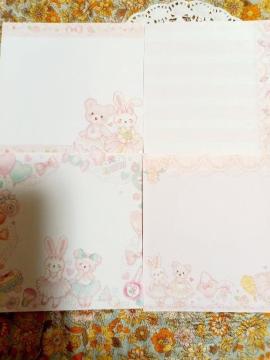 お裾分け☆うさぎとくまメモ4枚☆