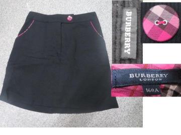 �O�z����@BURBERRY LONDON �o�[�o���[�����h���@���@�u���b�N�@�X�J�[�g�@