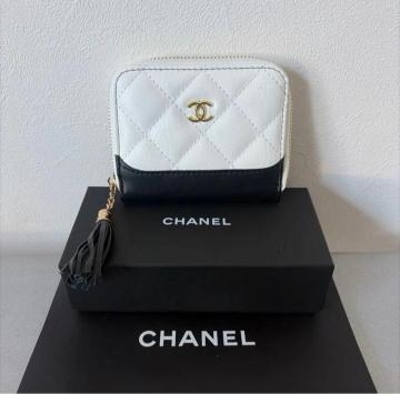 CHANEL ���E���h�W�b�v�n�[�t�E�H���b�g�@�J�[�h����@���z�@�S�[���h����@�z���C�g�u���b�N�@���K�i�@���i���kOK