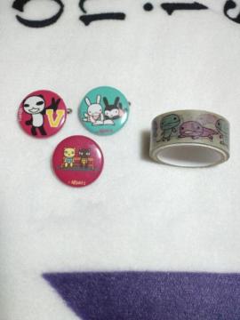 アランジアロンゾ 缶バッジとマステ 難あり おまけ付き