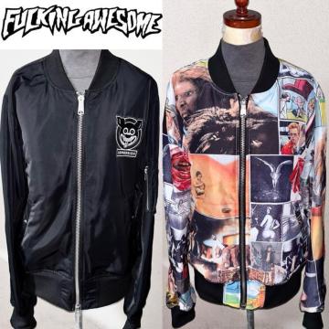 FUCKING AWESOME t@bLI[T 艿5~ o[Vu MA-1WPbg L XP[^[ Xg[g n