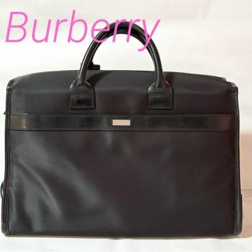 ���g�p�i BURBERRY �o�[�o���[ �����Y BLACK LABEL �i�C���� ���U�[ �r�W�l�X �o�b�O �u���b�N �V���o�[����