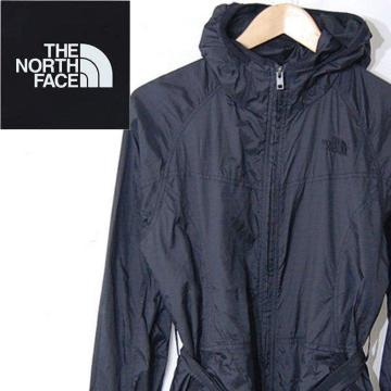 ノースフェイスTHE NORTH FACE■ナイロンパーカー ジップジャケット ウェストマーク 裏メッシュ■M■ブラック