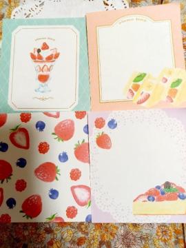 お裾分け☆オトメ時間フルーツパーラーメモ4枚☆