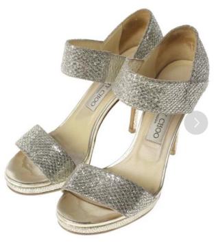 JIMMYCHOOジミーチュウゴールドシルバーサンダルパーティー金銀