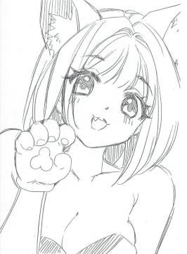 B7サイズ 自作イラスト オリジナル 女の子 可愛い ラフ画