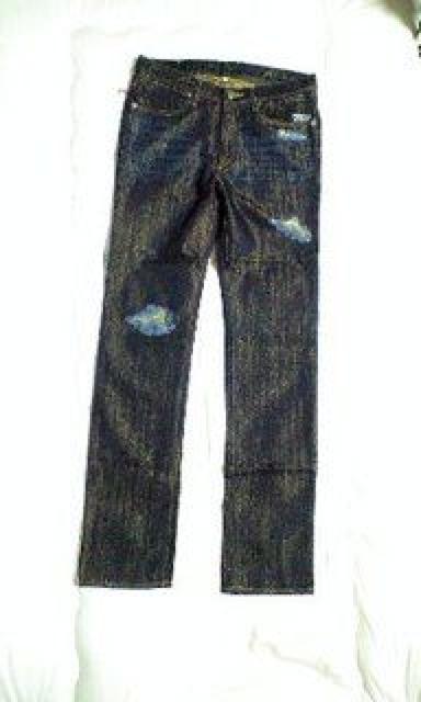 新品roenJeans×ボブソンコラボ金糸クラッシュパンツ33 < ブランド  新品roenJeans×ボブソンコラボ金糸クラッシュパンツ33  < ブランドの