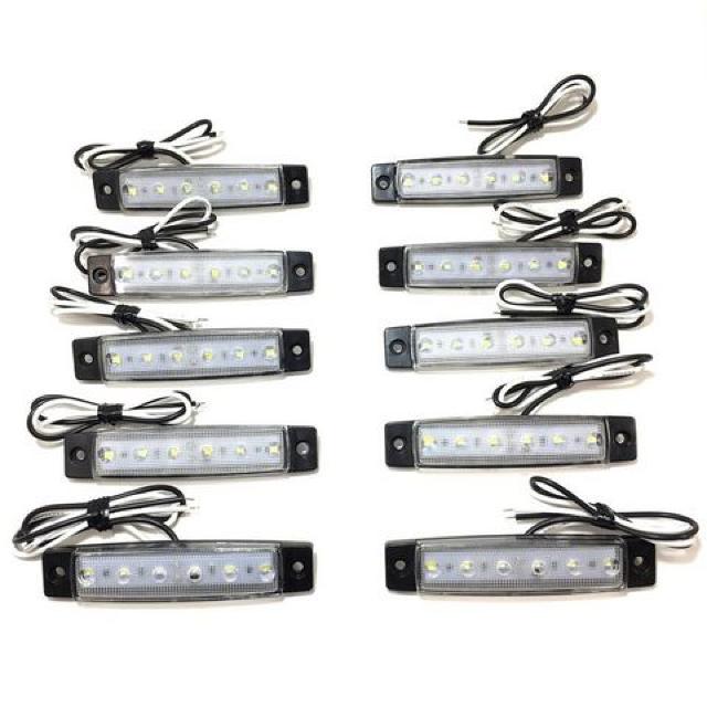 LED片側 6連 サイドマーカー ランプ ライト 10個セット24V < 自動車/バイク LED片側 6連 サイドマーカー ランプ ライト 10個セット24V < 自動車/バイク