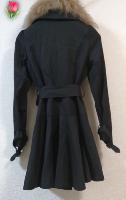 極美品Pinky Girlsトレンチコートタヌキファー付き着痩せくびれ美人大活躍高級素敵通勤 < 女性ファッション  極美品Pinky Girlsトレンチコートタヌキファー付き着痩せくびれ美人大活躍高級素敵通勤 < 女性ファッションの