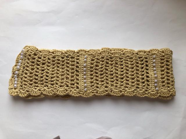 ハンドメイド ストール 春夏 日焼け止め コットン パールビーズ < 女性ファッション  ハンドメイド ストール 春夏 日焼け止め コットン パールビーズ < 女性ファッションの