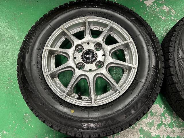 0110176)中古国産スタッドレスタイヤ4本BSブリザックVRX2クロススピードアルミホイールセット145/80R13送料無料 < 自動車/バイク 0110176)中古国産スタッドレスタイヤ4本BSブリザックVRX2クロススピードアルミホイールセット145/80R13送料無料 < 自動車/バイク
