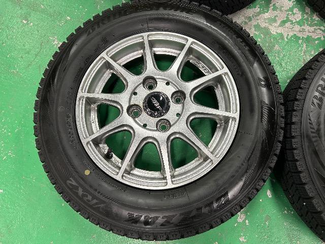 0110176)中古国産スタッドレスタイヤ4本BSブリザックVRX2クロススピードアルミホイールセット145/80R13送料無料 < 自動車/バイク 0110176)中古国産スタッドレスタイヤ4本BSブリザックVRX2クロススピードアルミホイールセット145/80R13送料無料 < 自動車/バイク