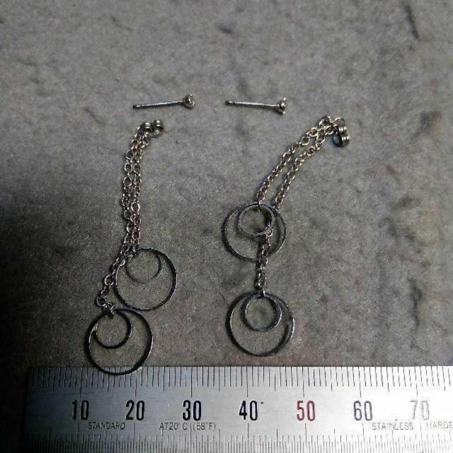 ピアス チェーン リング シルバー 銀色 < 女性アクセサリー/時計  ピアス チェーン リング シルバー 銀色 < 女性アクセサリー/時計の